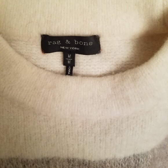 rag & bone Striped Wool Blend Britton Sweater Size Medium M - Picture 8 of 8
